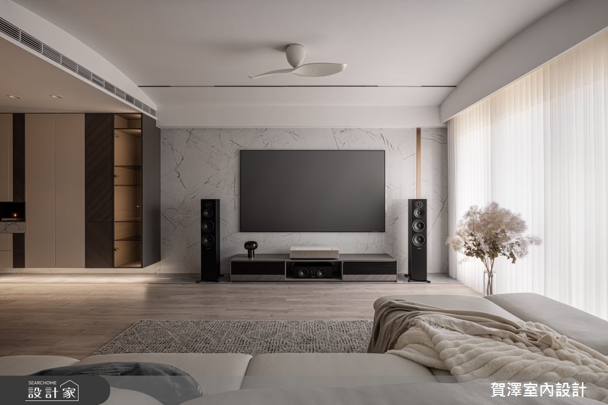 32坪新成屋(5年以下)＿現代簡約風客廳案例圖片＿賀澤室內設計＿賀澤_81之10