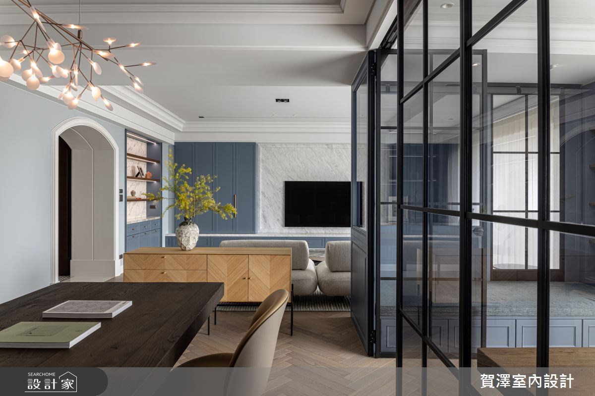 71坪毛胚屋＿美式風客廳餐廳書房案例圖片＿賀澤室內設計＿賀澤_82之11