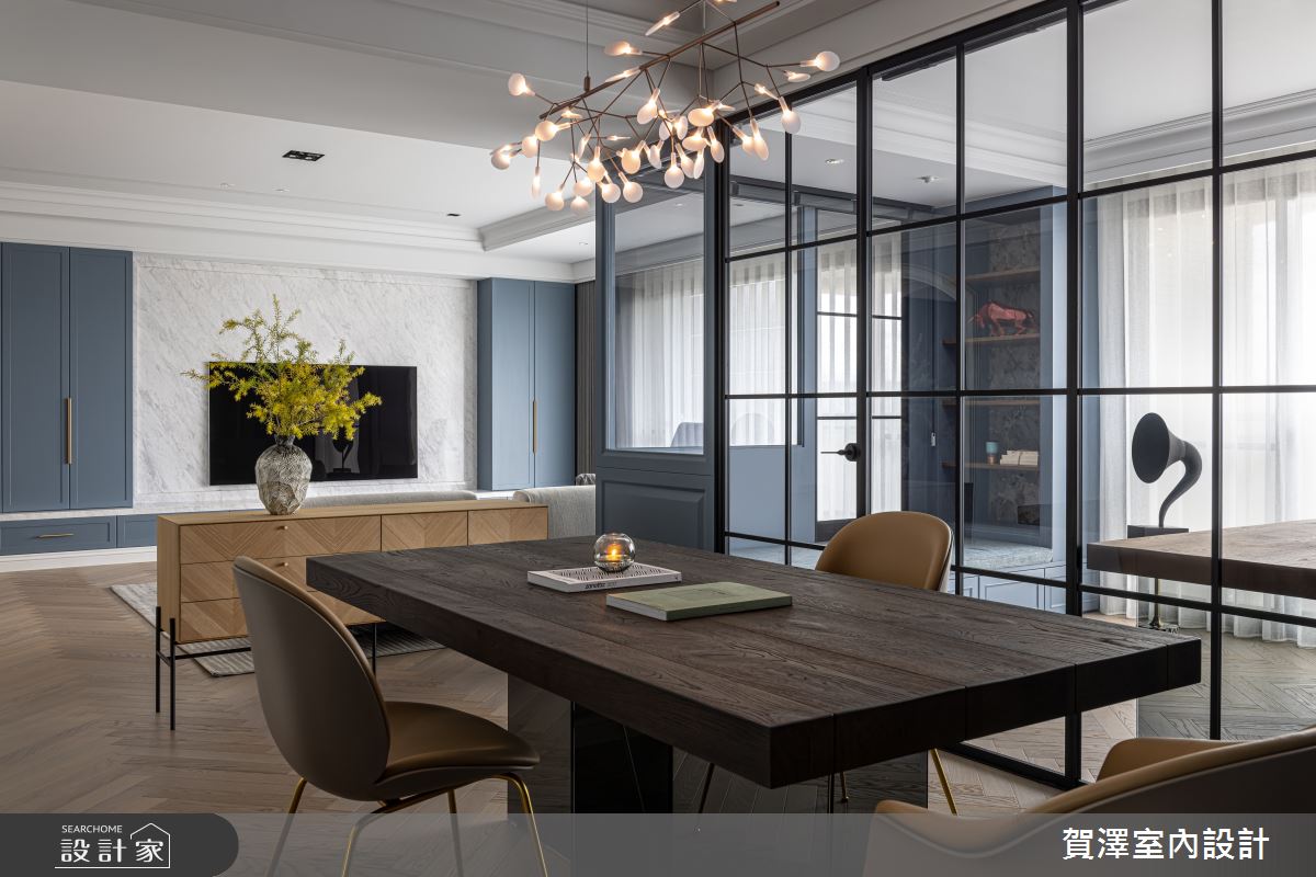 71坪毛胚屋＿美式風客廳餐廳書房案例圖片＿賀澤室內設計＿賀澤_82之12