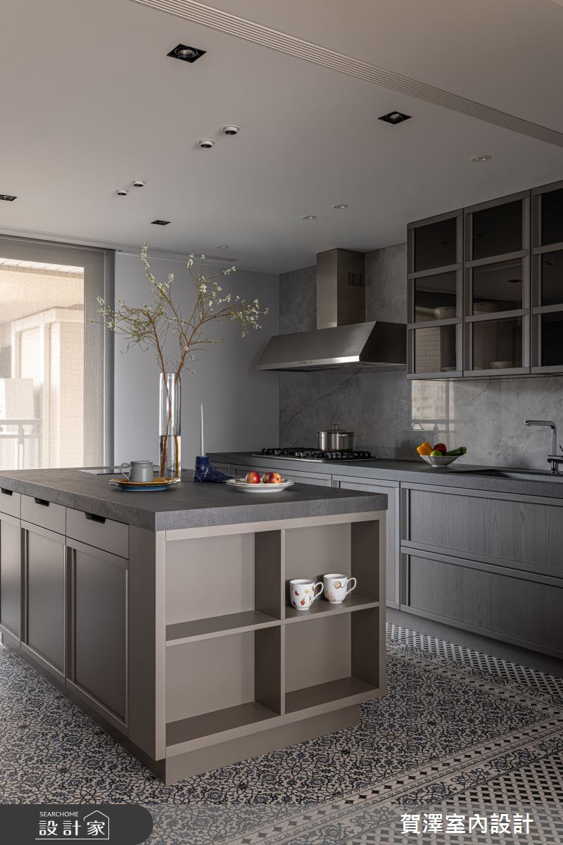 71坪毛胚屋＿美式風廚房中島案例圖片＿賀澤室內設計＿賀澤_82之21