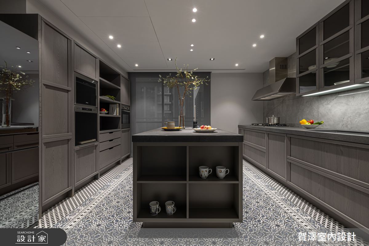 71坪毛胚屋＿美式風廚房中島案例圖片＿賀澤室內設計＿賀澤_82之23