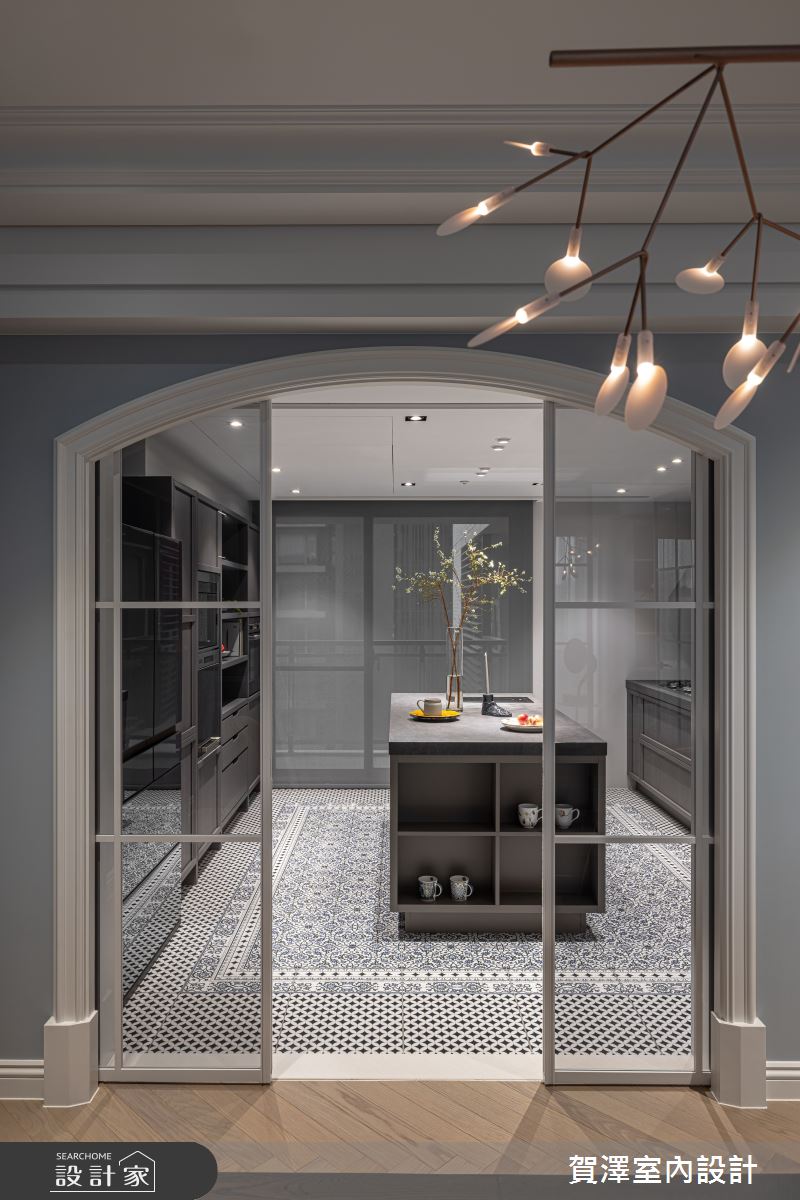 71坪毛胚屋＿美式風廚房中島案例圖片＿賀澤室內設計＿賀澤_82之22