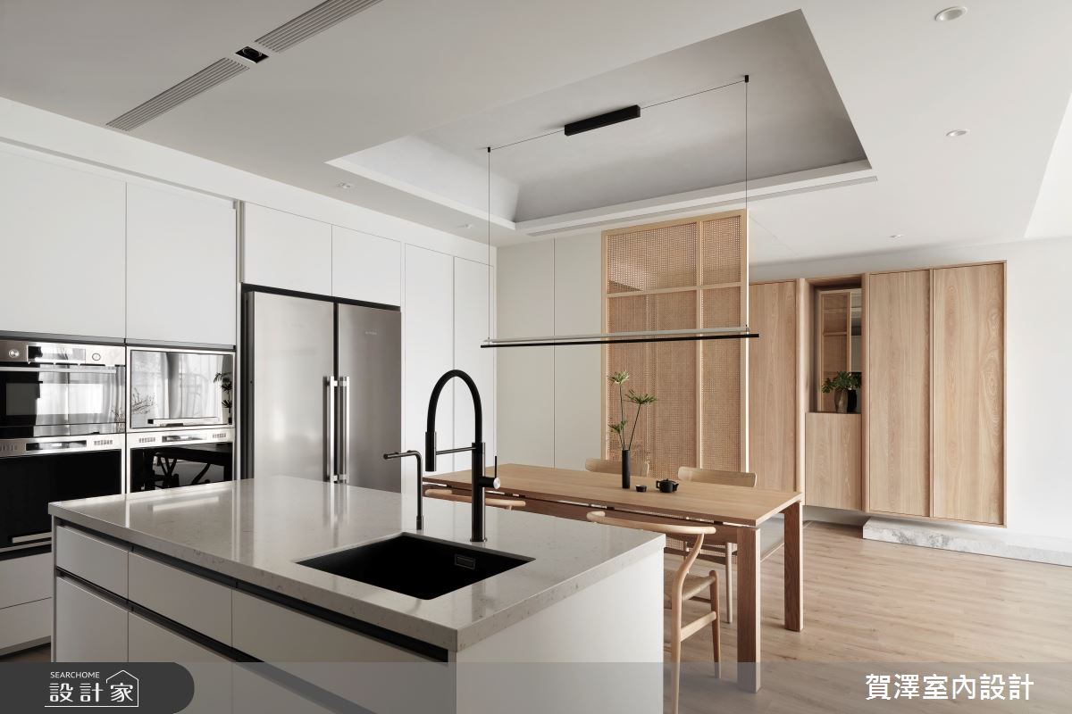 40坪新成屋(5年以下)＿Japandi風餐廳中島案例圖片＿賀澤室內設計＿賀澤_83之18