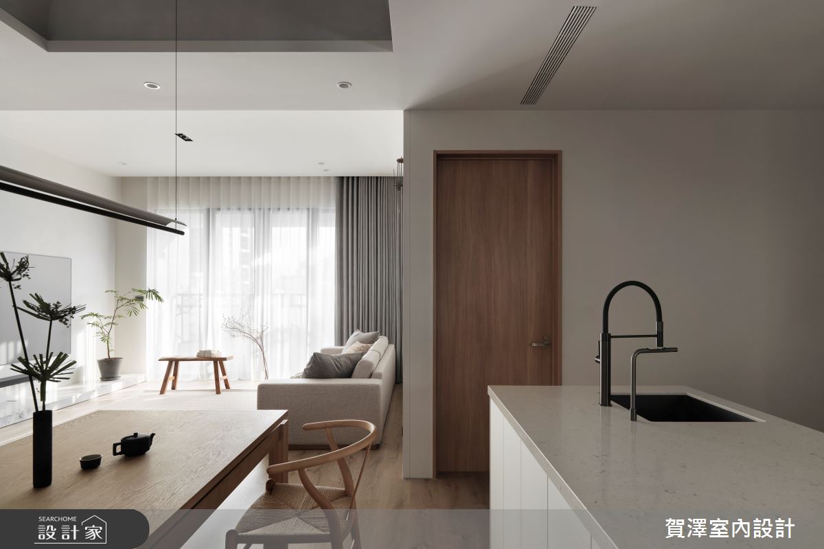 40坪新成屋(5年以下)＿Japandi風餐廳中島案例圖片＿賀澤室內設計＿賀澤_83之19
