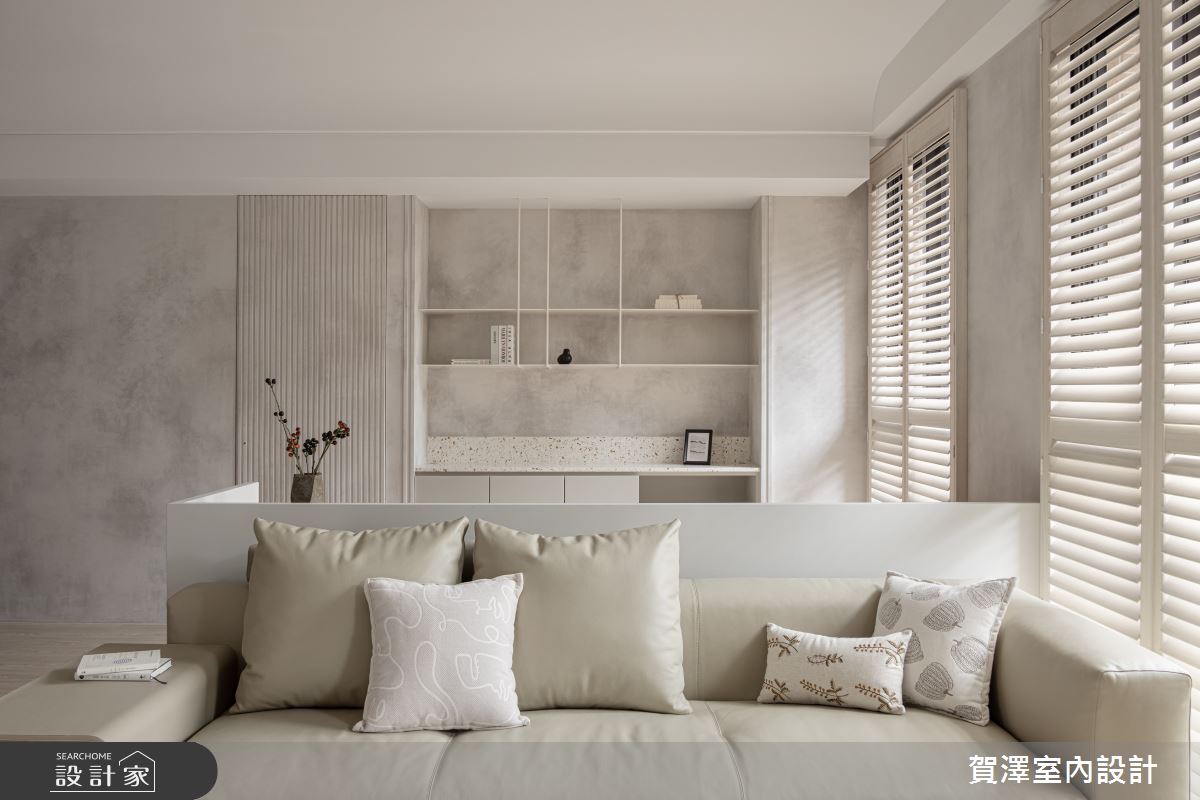 29坪新成屋(5年以下)＿簡約風客廳書房案例圖片＿賀澤室內設計＿賀澤_84之7