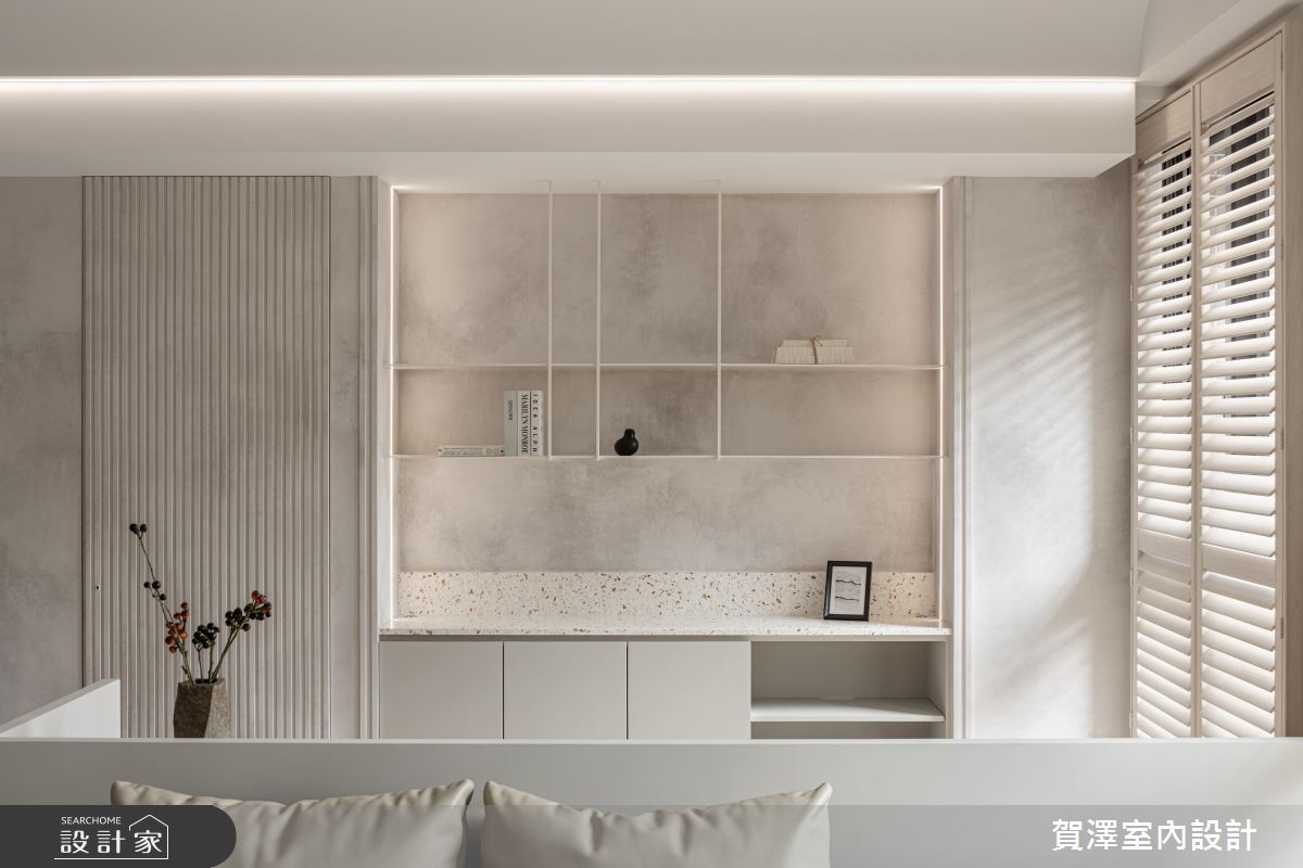 29坪新成屋(5年以下)＿簡約風客廳書房案例圖片＿賀澤室內設計＿賀澤_84之8