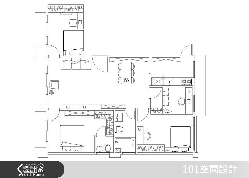 30坪新成屋(5年以下)＿混搭風案例圖片＿101空間設計＿101空間_08之11