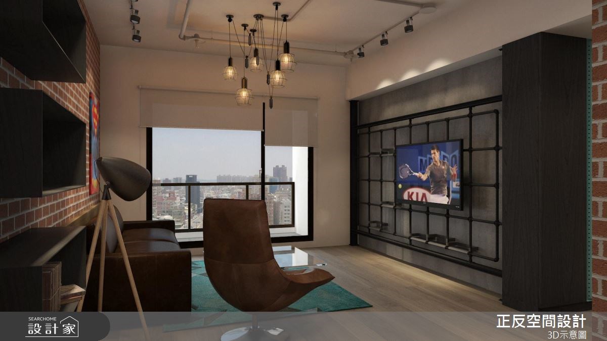 40坪新成屋(5年以下)＿工業風客廳案例圖片＿正反空間設計有限公司＿正反_03之2