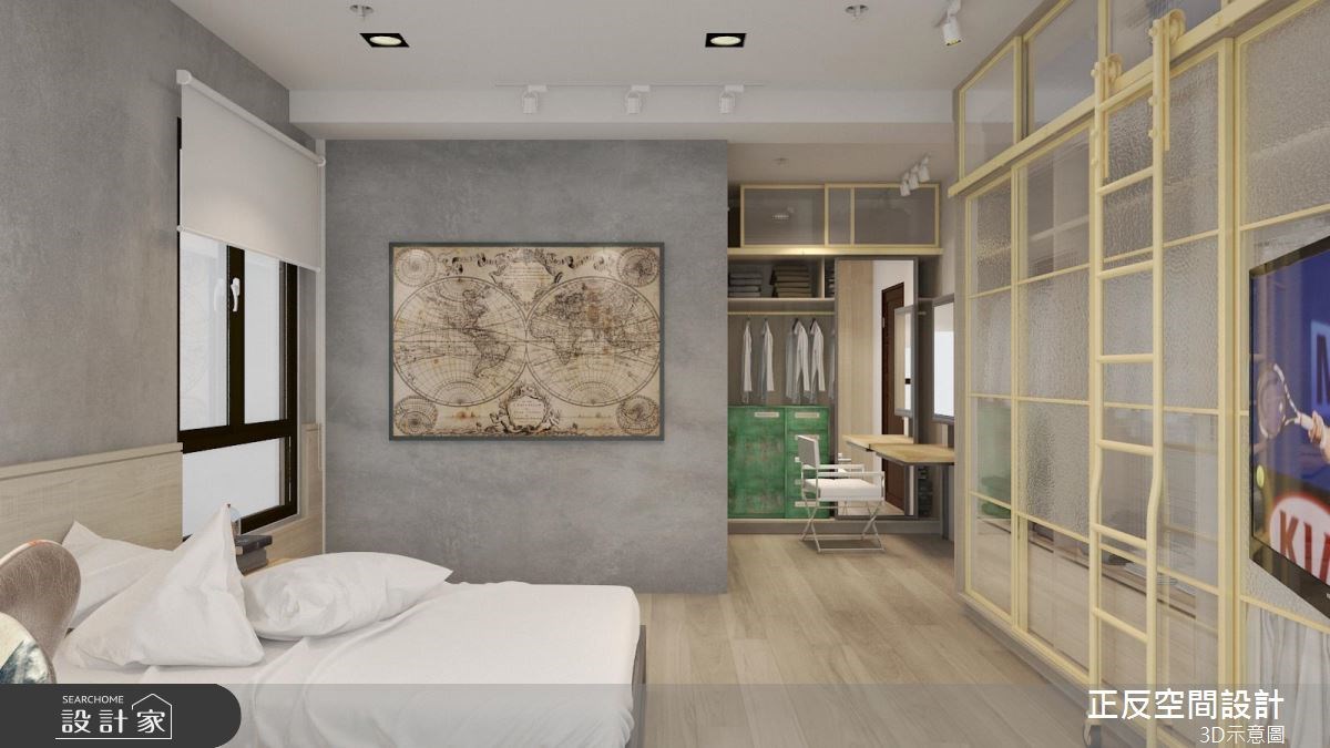 40坪新成屋(5年以下)＿工業風臥室案例圖片＿正反空間設計有限公司＿正反_03之7