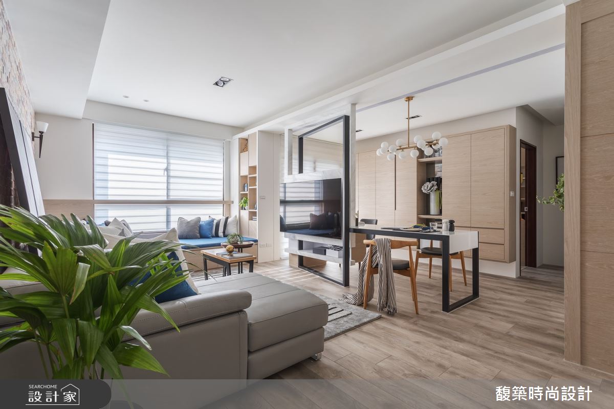 25坪新成屋(5年以下)＿現代風客廳餐廳臥榻案例圖片＿馥築時尚設計＿馥築_24之5