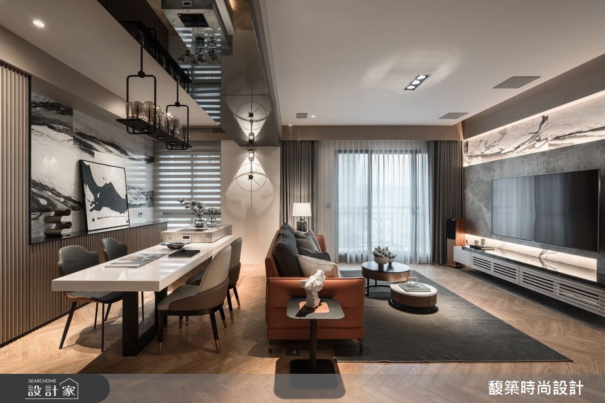 32坪新成屋(5年以下)＿混搭風客廳餐廳案例圖片＿馥築時尚設計＿馥築_34之6