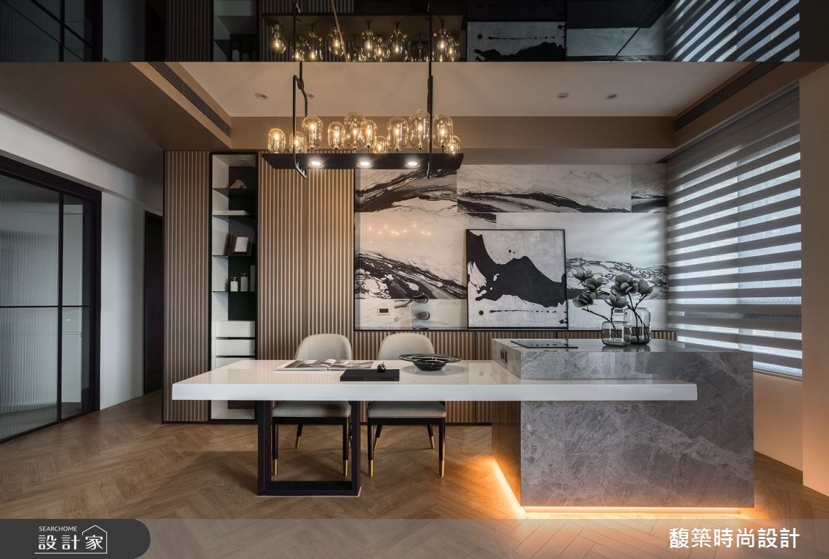 32坪新成屋(5年以下)＿混搭風餐廳中島案例圖片＿馥築時尚設計＿馥築_34之12
