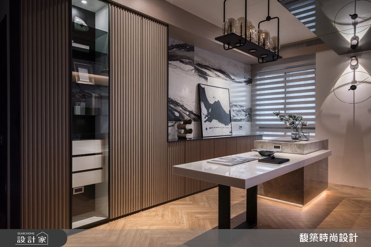 32坪新成屋(5年以下)＿混搭風餐廳中島案例圖片＿馥築時尚設計＿馥築_34之13
