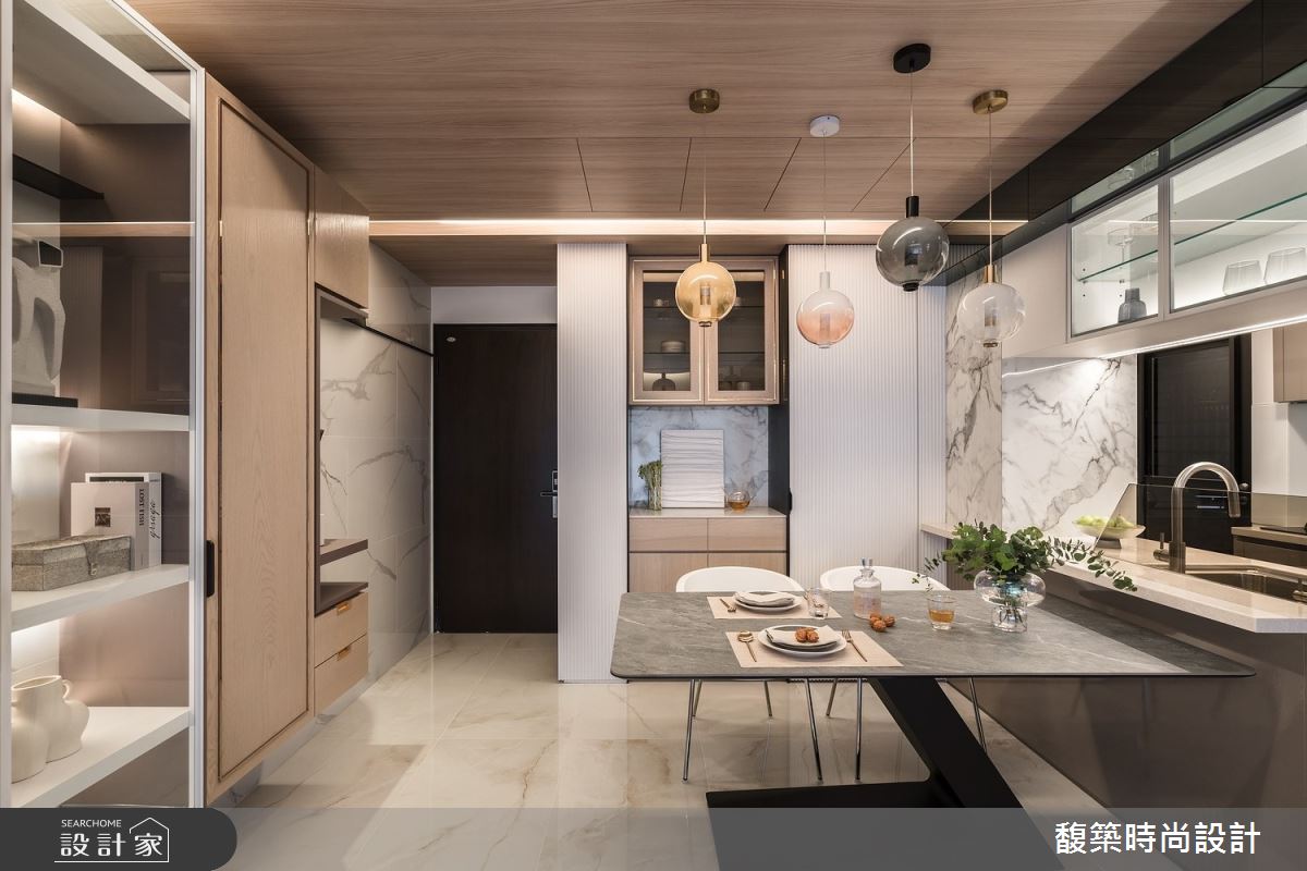 25坪新成屋(5年以下)＿現代風玄關餐廳中島案例圖片＿馥築時尚設計＿馥築_41之1