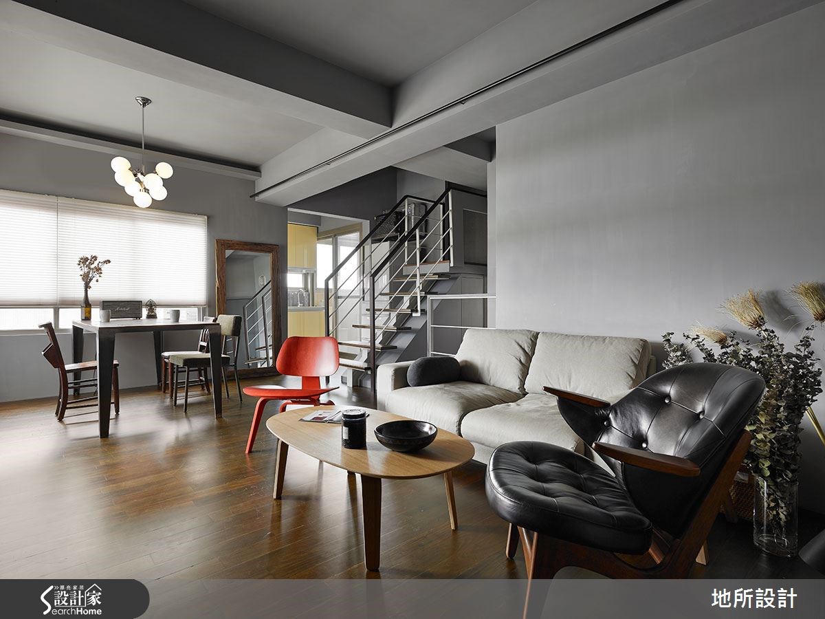 30坪老屋(16~30年)＿現代風客廳餐廳樓梯案例圖片＿地所設計有限公司＿地所_09之2