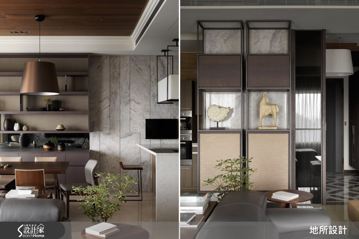 55坪新成屋(5年以下)＿混搭風吧檯書房案例圖片＿地所設計有限公司＿地所_18之14
