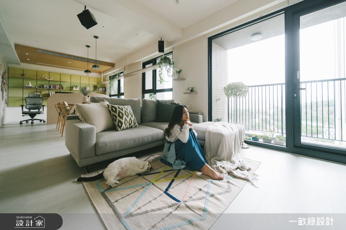32坪新成屋(5年以下)＿日式混搭風客廳案例圖片＿一畝綠設計＿一畝綠_42之7