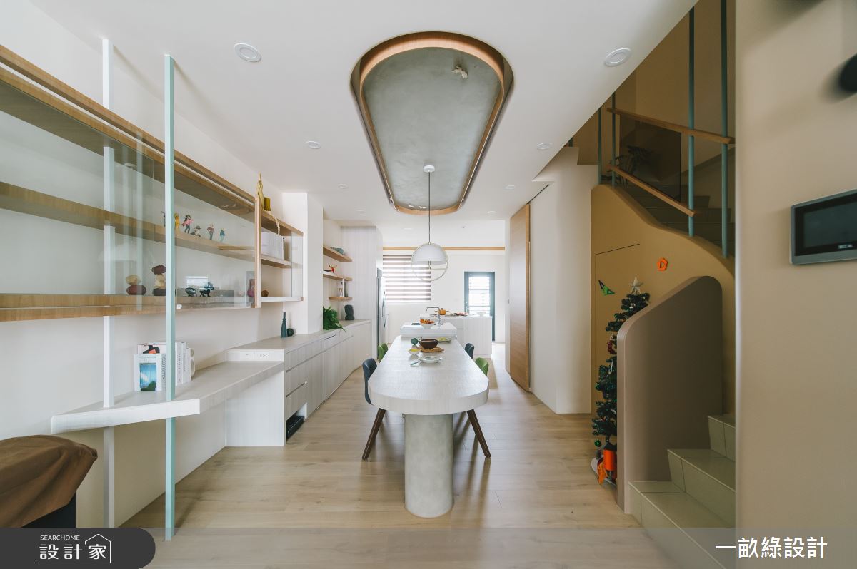 45坪新成屋(5年以下)＿混搭風餐廳中島案例圖片＿一畝綠設計＿一畝綠_43之4