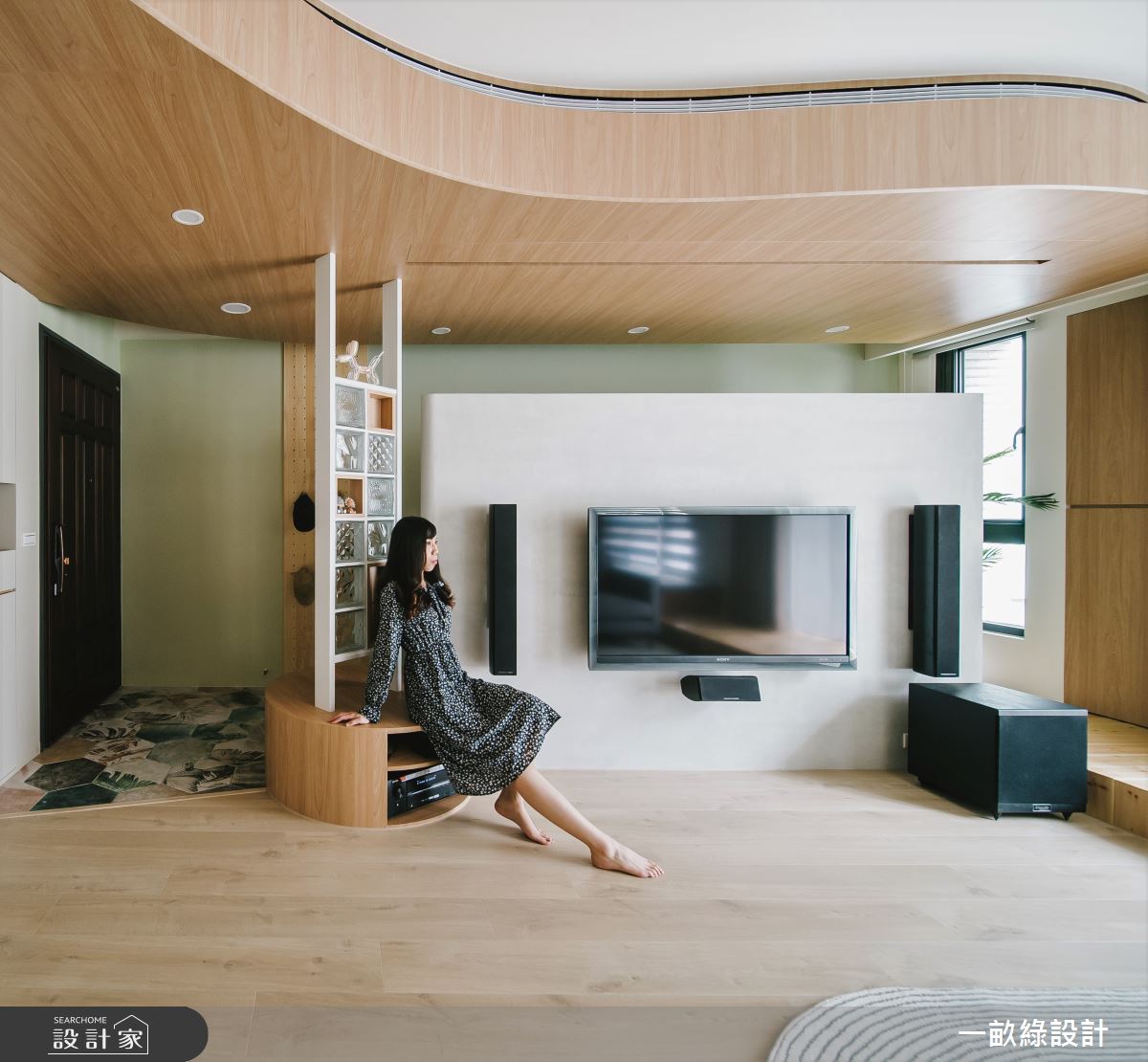 35坪中古屋(5~15年)＿現代風玄關客廳案例圖片＿一畝綠設計＿一畝綠_45之10