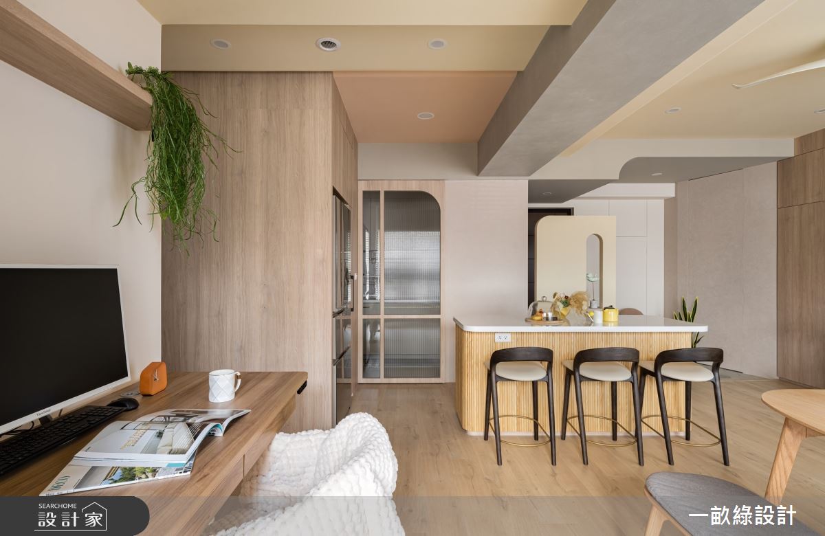 20坪新成屋(5年以下)＿現代風客廳餐廳吧檯中島案例圖片＿一畝綠設計＿一畝綠_47之8