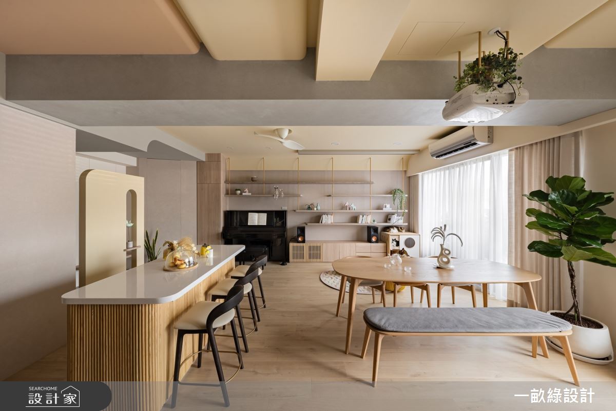 20坪新成屋(5年以下)＿現代風客廳餐廳吧檯案例圖片＿一畝綠設計＿一畝綠_47之9