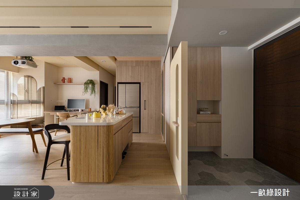 20坪新成屋(5年以下)＿現代風玄關吧檯中島案例圖片＿一畝綠設計＿一畝綠_47之3