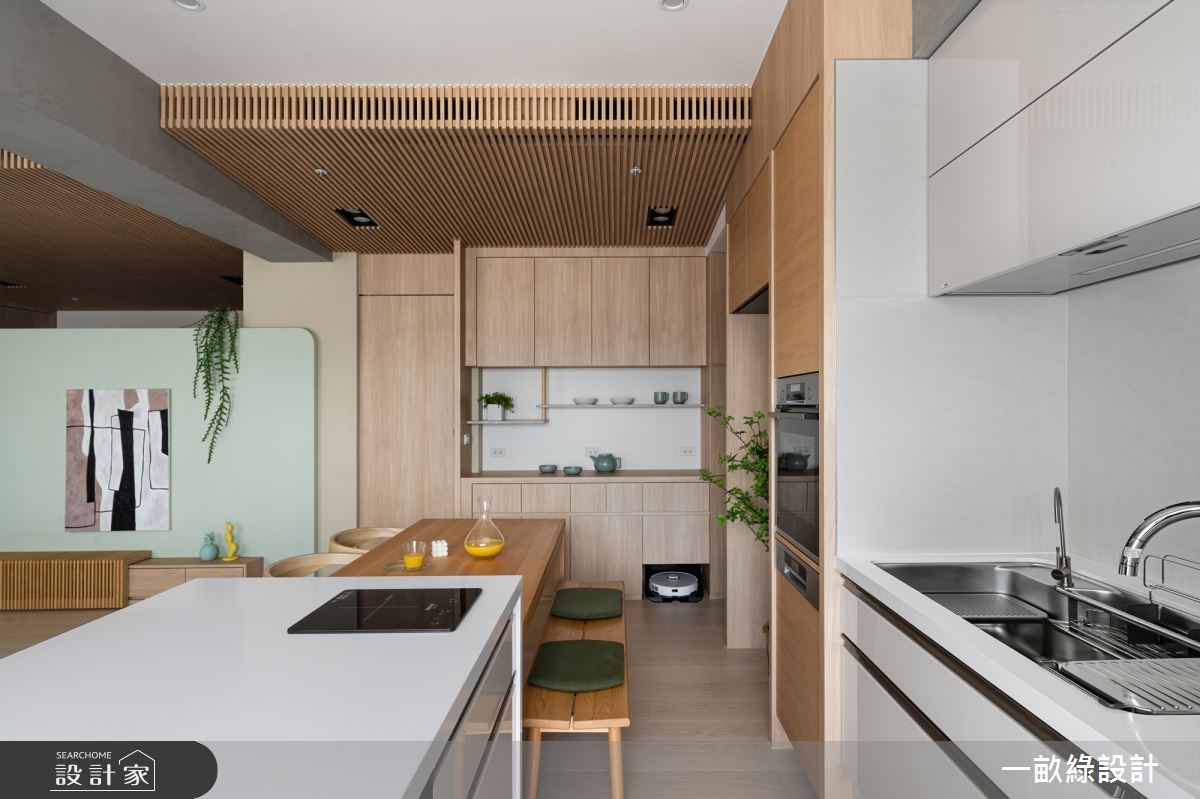 50坪老屋(16~30年)＿日式無印風餐廳廚房中島案例圖片＿一畝綠設計＿一畝綠_49之8