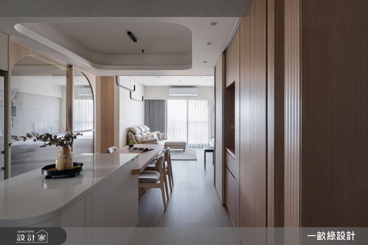 20坪新成屋(5年以下)＿現代風客廳餐廳中島案例圖片＿一畝綠設計＿一畝綠_52之2
