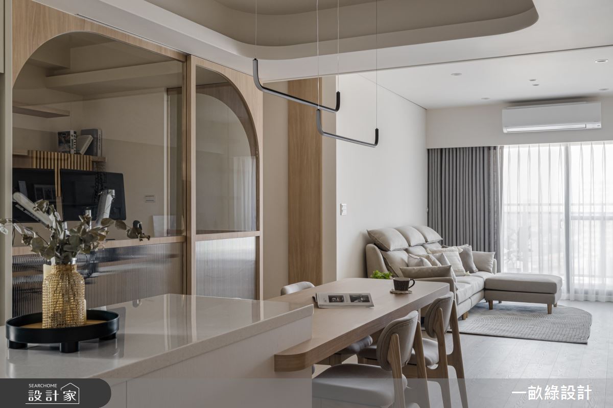 20坪新成屋(5年以下)＿現代風客廳餐廳中島案例圖片＿一畝綠設計＿一畝綠_52之8