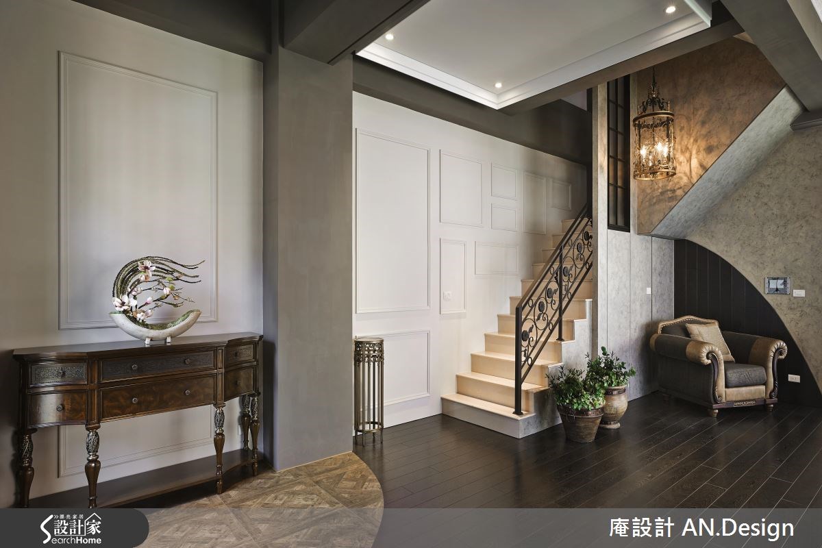 50坪新成屋(5年以下)＿混搭風玄關樓梯案例圖片＿庵設計店＿庵設計_05之3