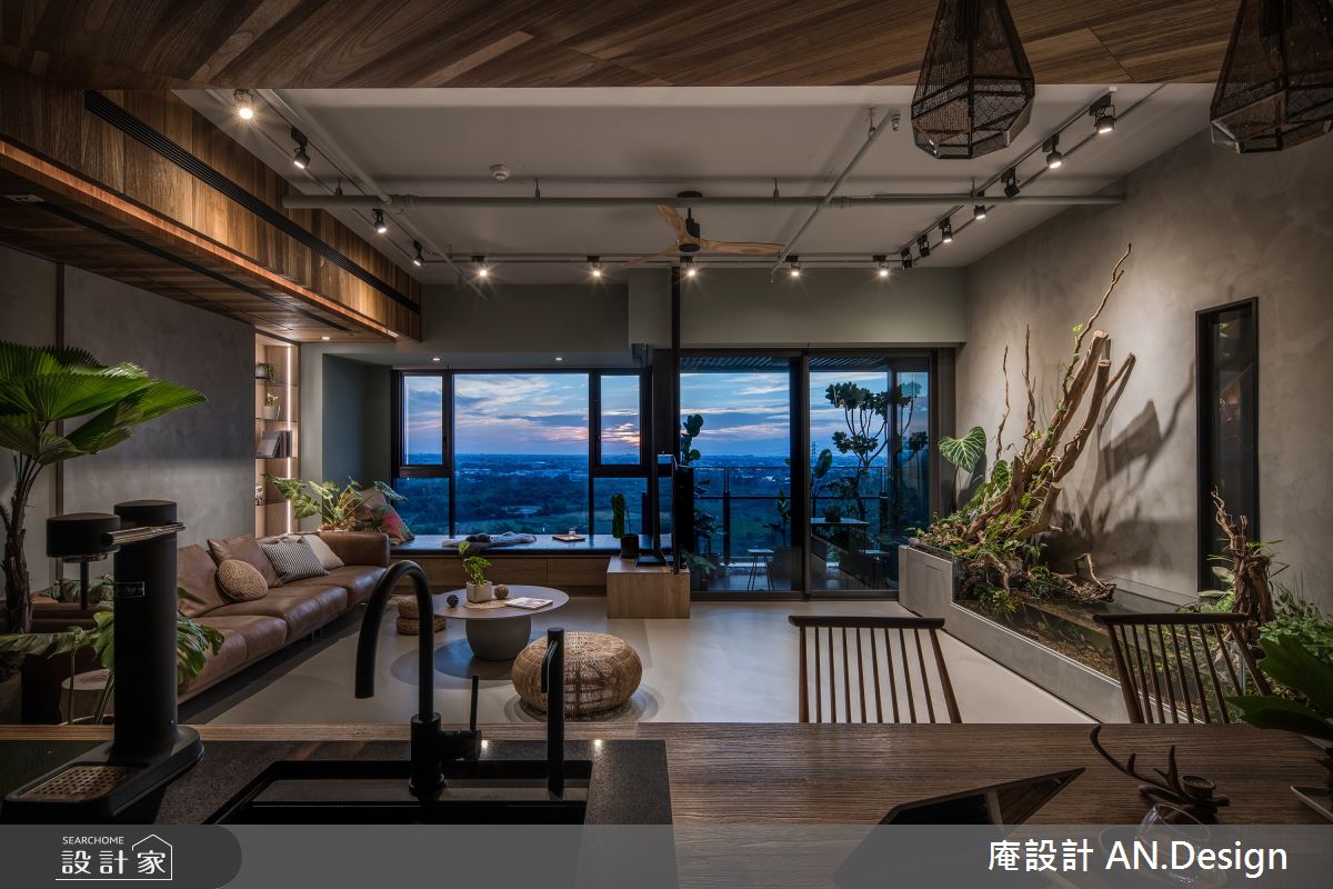 40坪新成屋(5年以下)＿混搭風客廳案例圖片＿庵設計店＿庵設計_和·侘寂之7