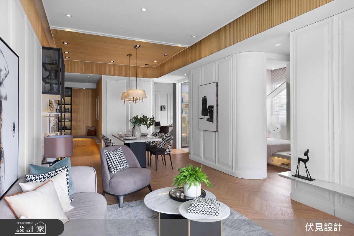 41坪新成屋(5年以下)＿美式風客廳案例圖片＿伏見設計事業有限公司＿伏見_帝國花園之2