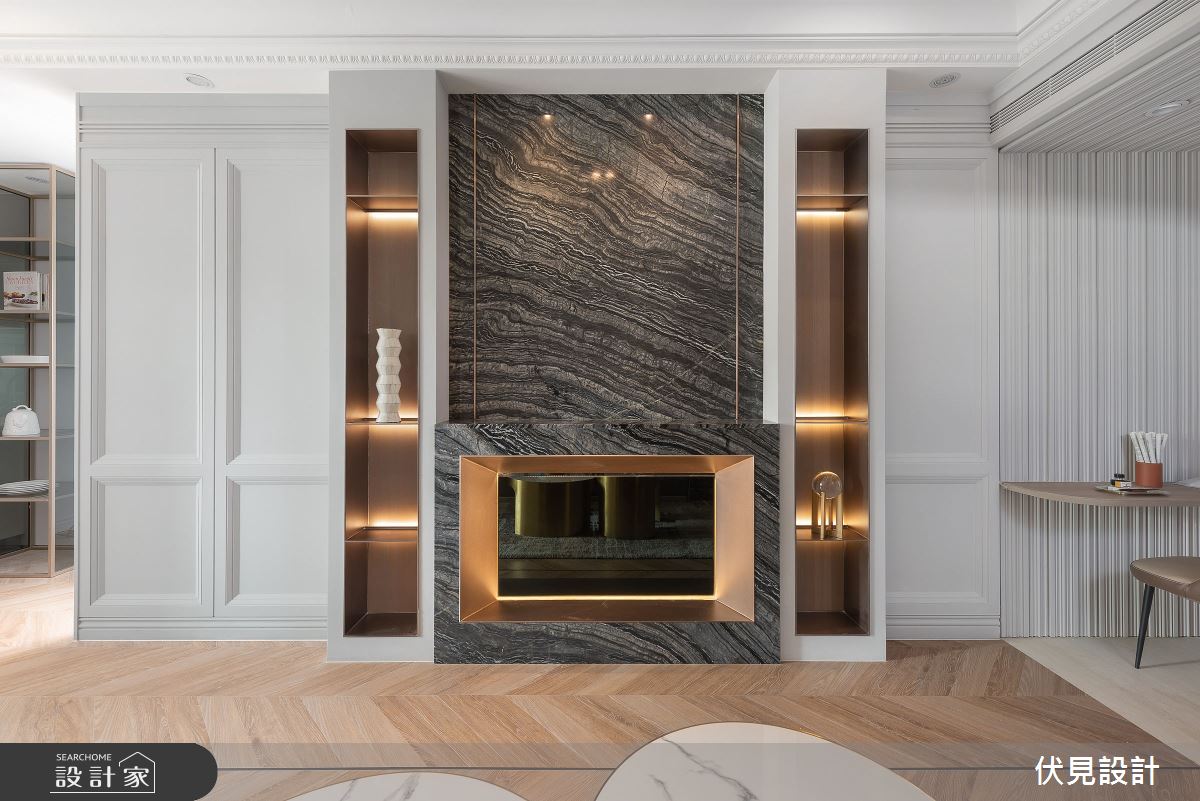 36坪新成屋(5年以下)＿奢華風客廳案例圖片＿伏見設計事業有限公司＿伏見_河家歡之7