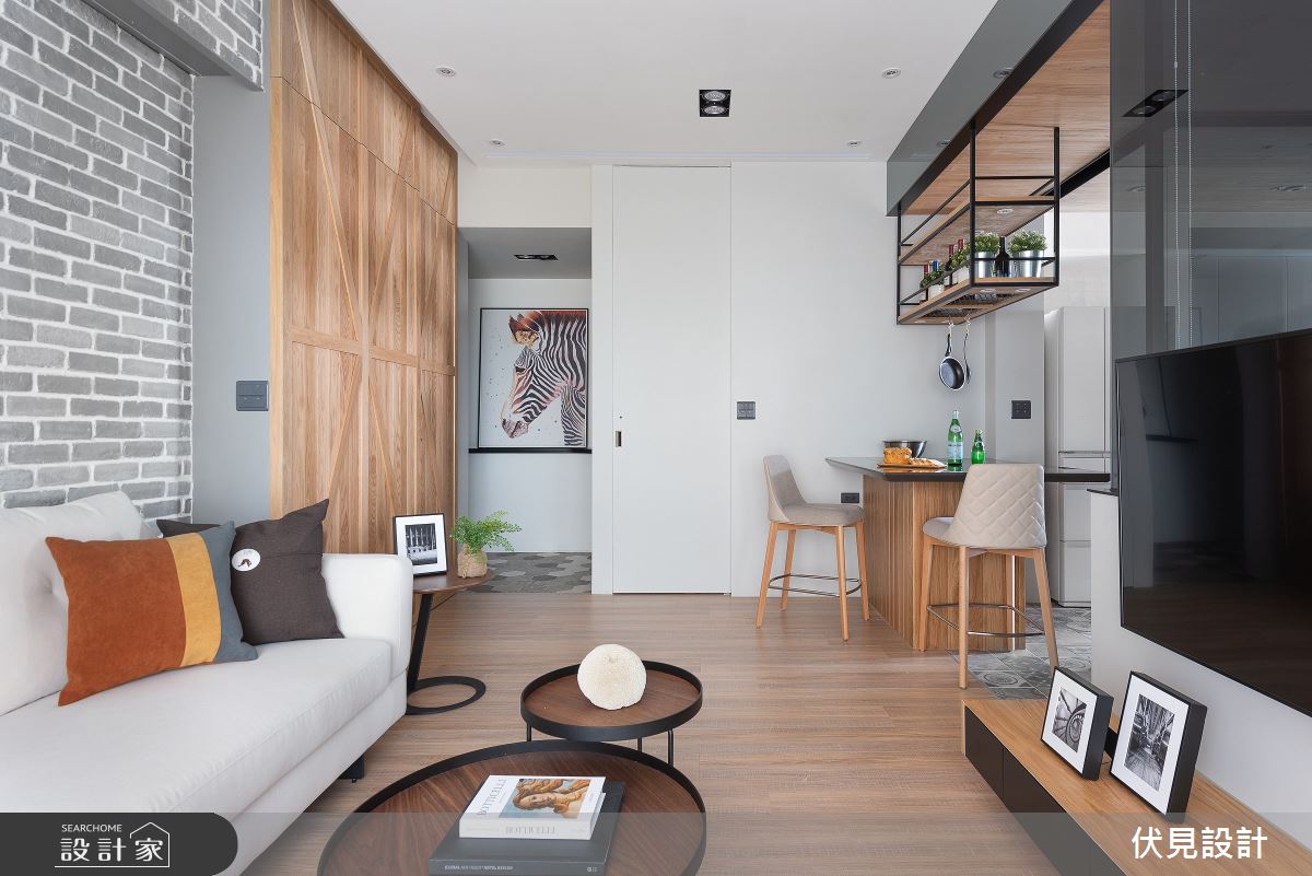 42坪新成屋(5年以下)＿工業風客廳案例圖片＿伏見設計事業有限公司＿伏見_長耀雙峰匯之5