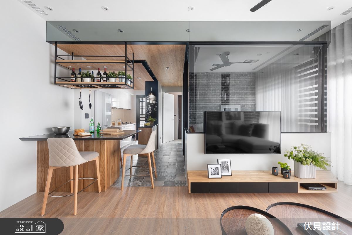 42坪新成屋(5年以下)＿工業風客廳案例圖片＿伏見設計事業有限公司＿伏見_長耀雙峰匯之6