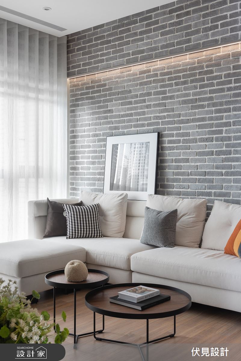 42坪新成屋(5年以下)＿工業風客廳案例圖片＿伏見設計事業有限公司＿伏見_長耀雙峰匯之9