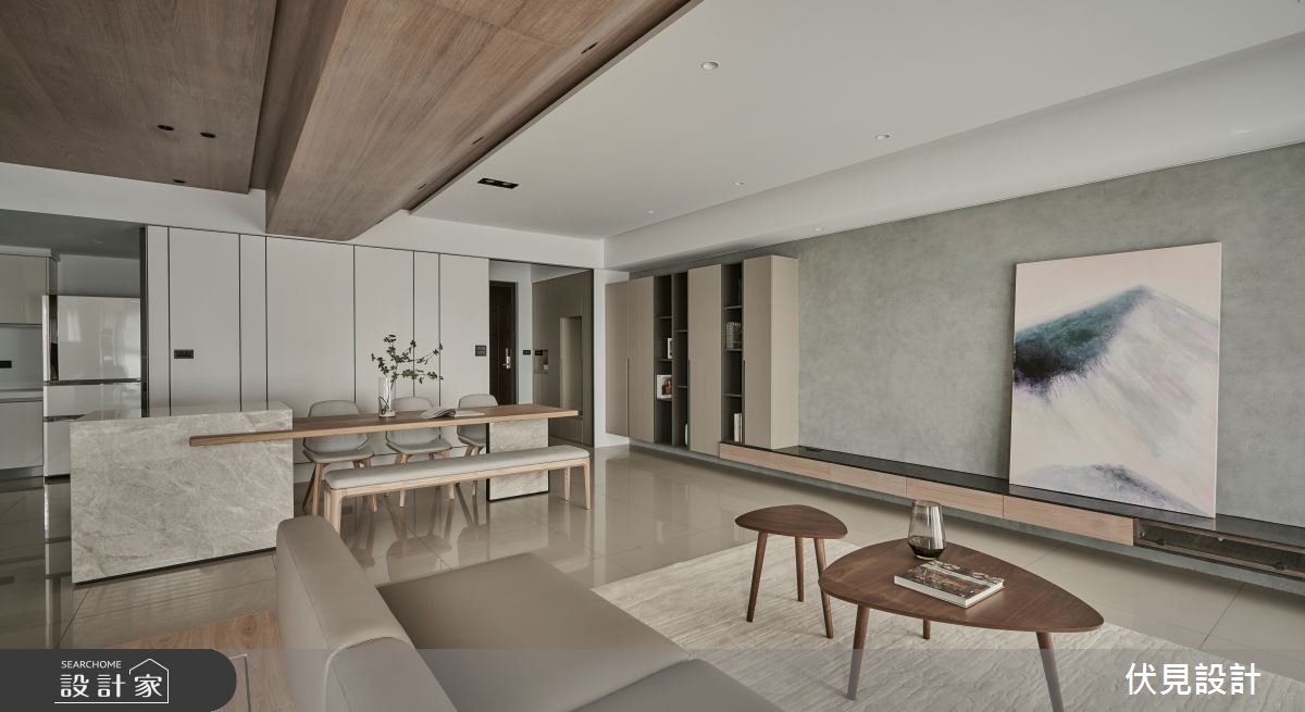70坪新成屋(5年以下)＿混搭風客廳案例圖片＿伏見設計事業有限公司＿伏見_淡水天駿之2