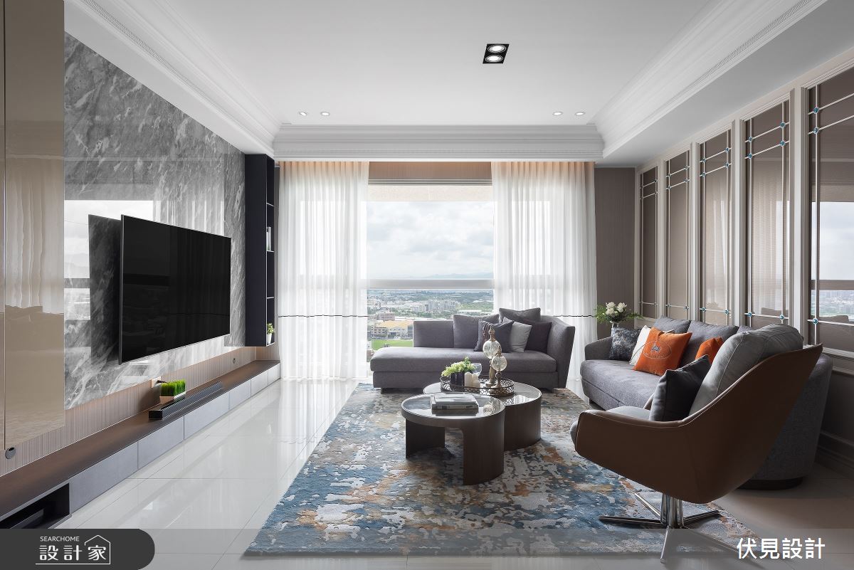 68坪新成屋(5年以下)＿美式風客廳案例圖片＿伏見設計事業有限公司＿伏見_三本千晴_A之2