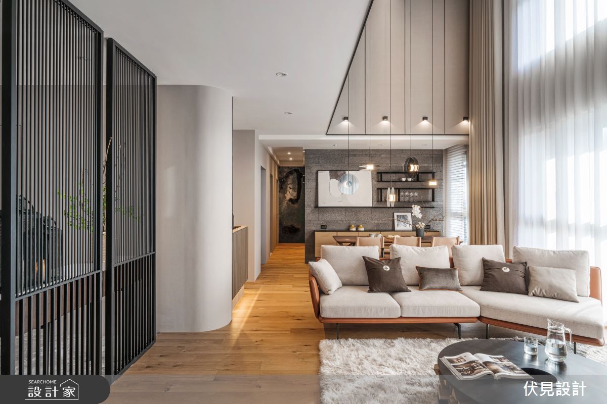 100坪新成屋(5年以下)＿現代風客廳案例圖片＿伏見設計事業有限公司＿伏見_三本千晴_B之5