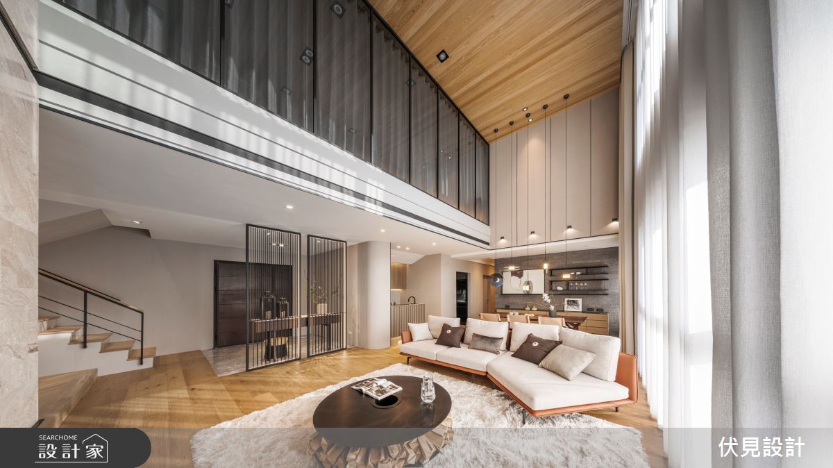 100坪新成屋(5年以下)＿現代風客廳案例圖片＿伏見設計事業有限公司＿伏見_三本千晴_B之8