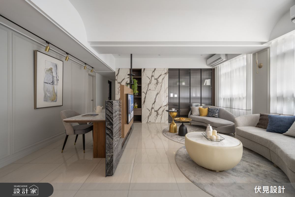 41坪新成屋(5年以下)＿混搭風客廳案例圖片＿伏見設計事業有限公司＿伏見_印象綠裔之4