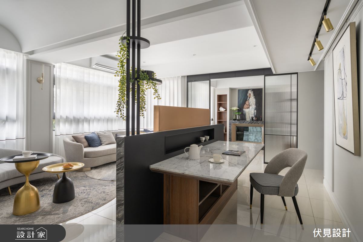 41坪新成屋(5年以下)＿混搭風客廳案例圖片＿伏見設計事業有限公司＿伏見_印象綠裔之6