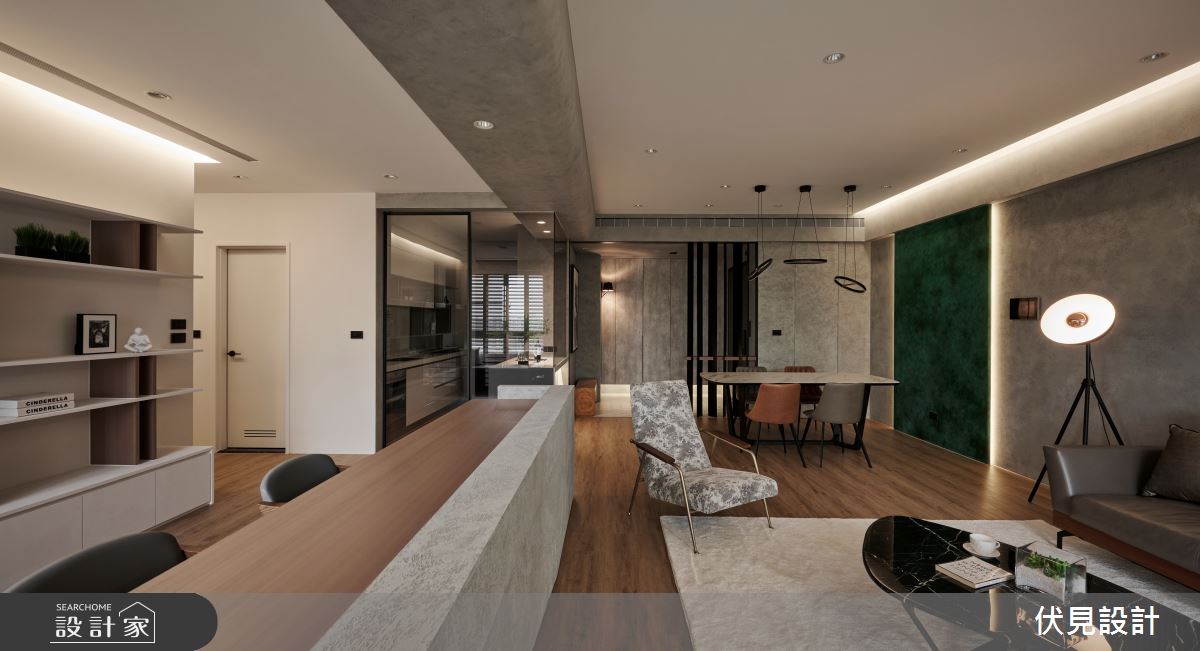 64坪新成屋(5年以下)＿混搭風客廳案例圖片＿伏見設計事業有限公司＿伏見_上品硯之2