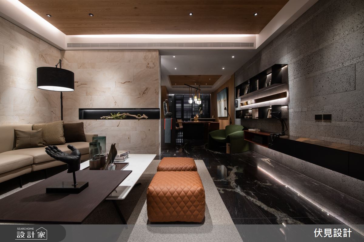 130坪新成屋(5年以下)＿現代人文風客廳案例圖片＿伏見設計事業有限公司＿伏見_京格首璽之2