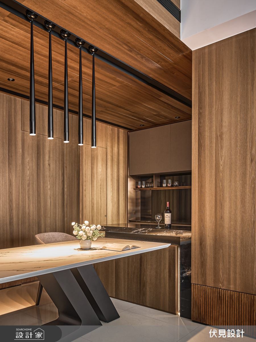 110坪新成屋(5年以下)＿現代人文風餐廳中島案例圖片＿伏見設計事業有限公司＿伏見_微山丘之12