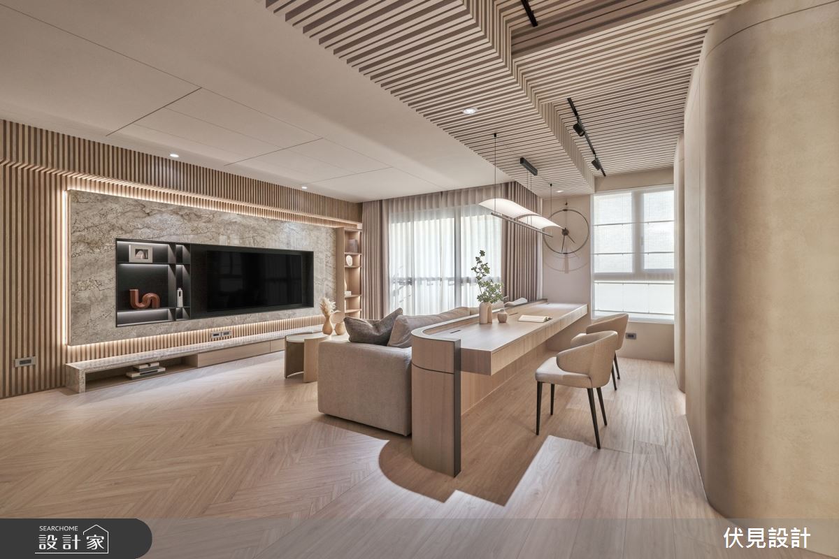 41坪中古屋(5~15年)＿現代人文風客廳書房工作區案例圖片＿伏見設計事業有限公司＿伏見_白朗峰之5