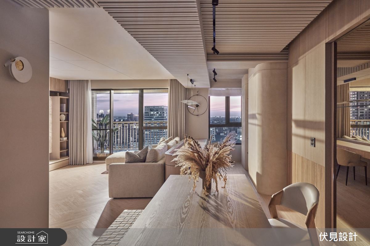 41坪中古屋(5~15年)＿現代人文風客廳餐廳書房工作區案例圖片＿伏見設計事業有限公司＿伏見_白朗峰之14
