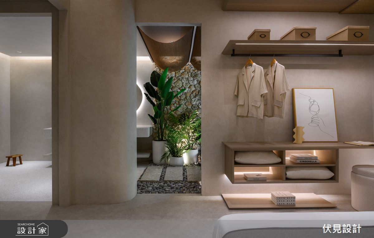56坪預售屋＿侘寂度假風臥室浴室案例圖片＿伏見設計事業有限公司＿伏見_石門湯旅_3之5