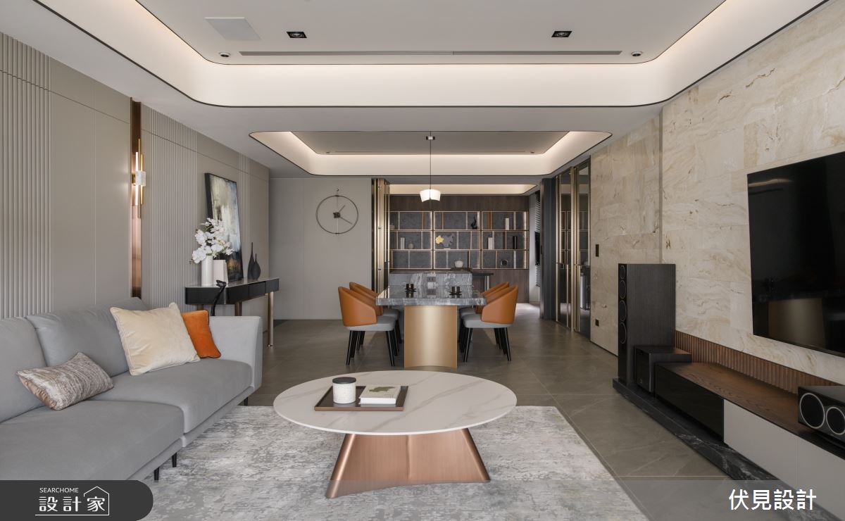 74坪中古屋(5~15年)＿現代風客廳餐廳案例圖片＿伏見設計事業有限公司＿伏見_捷寶君品之13