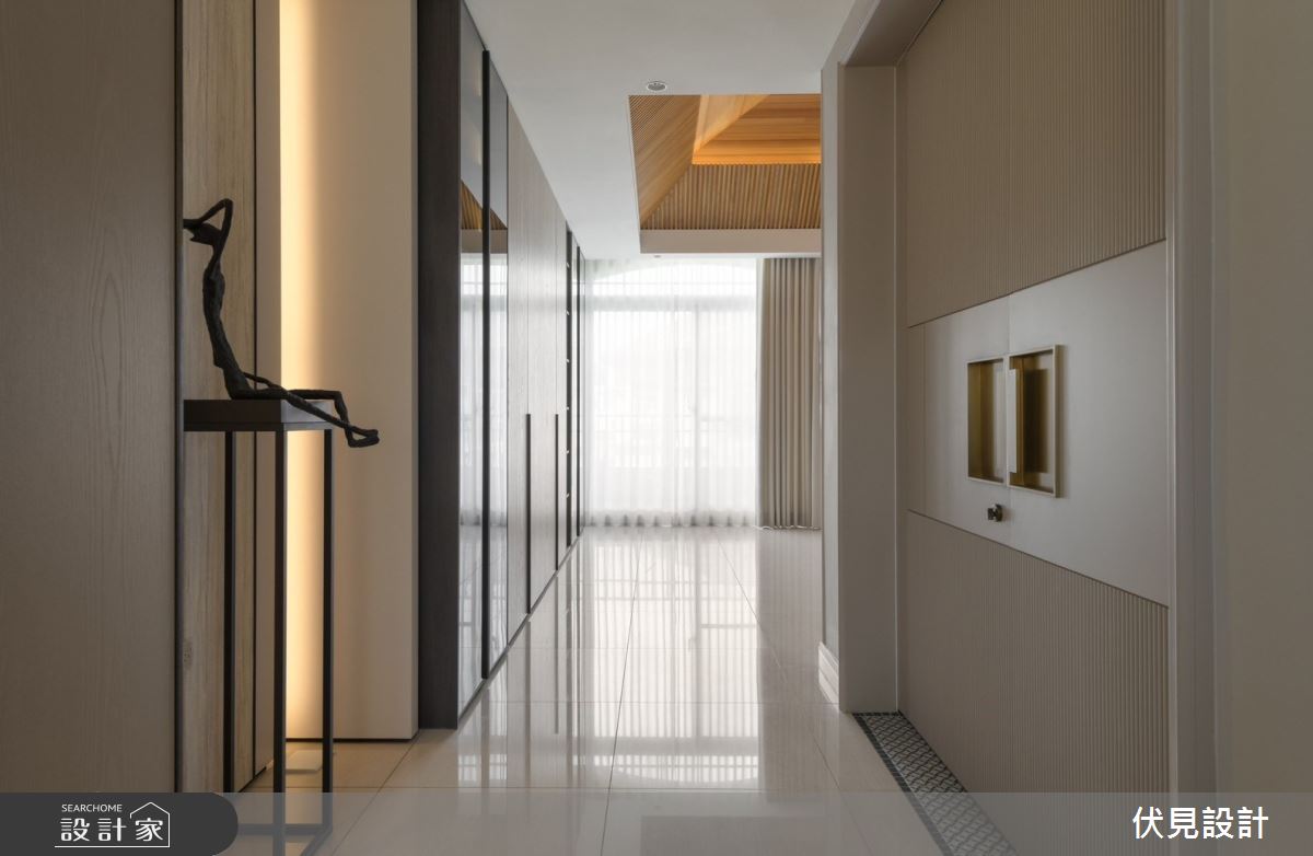 老屋(16~30年)＿現代美式風走廊案例圖片＿伏見設計事業有限公司＿伏見_香柏木建構 Villa之18